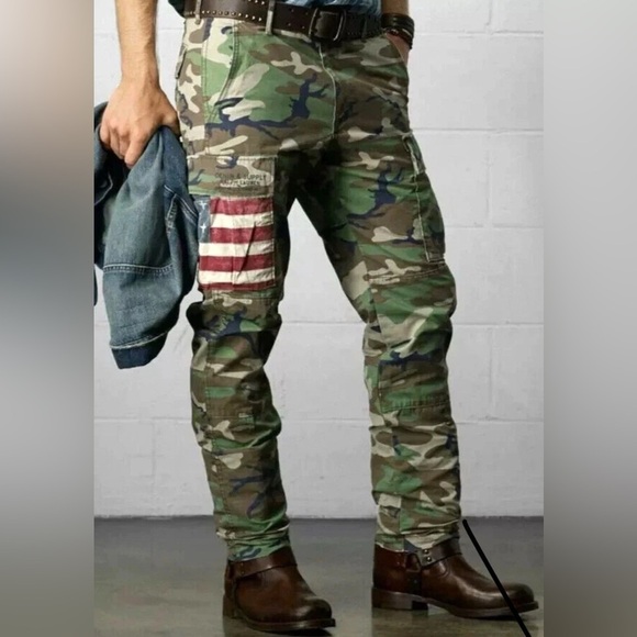 Denim & Supply Ralph Lauren Other - Ralph Lauren Denim Supply Military Flag Patch Camo Cargo Polo item sold 12/14/25